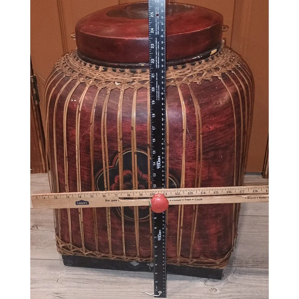Burmese Chinese Home Decor 2️⃣4️⃣x1️⃣7️⃣Large Asian Woven Bamboo Storage Basket